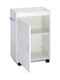 Bakaji Kitchen Trolley Wooden White 50x32x77.5cm