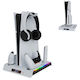 Cooling Stand Dual Charger Grip RGB Lights Console Accessories PS5 Slim