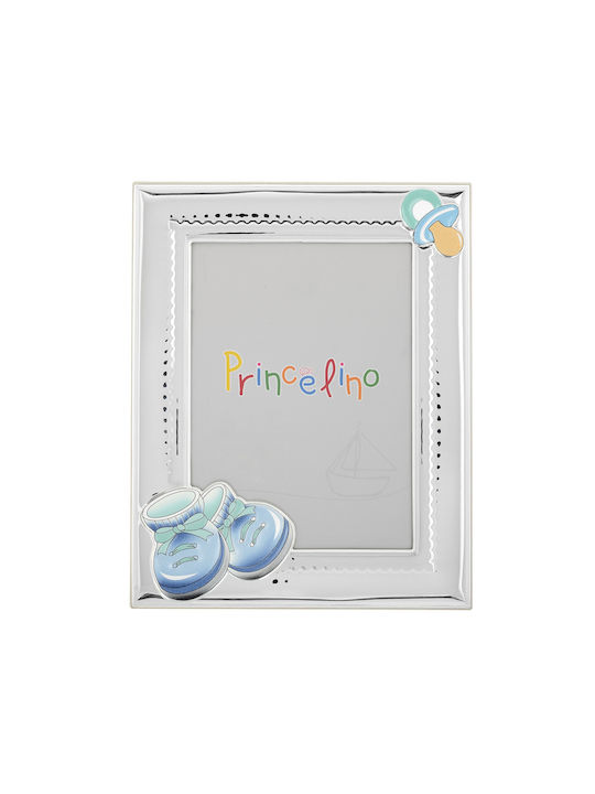 Themelidis Jewels Παιδική Κορνίζα Ξύλινη σε Ασημί Χρώμα 13x18cm