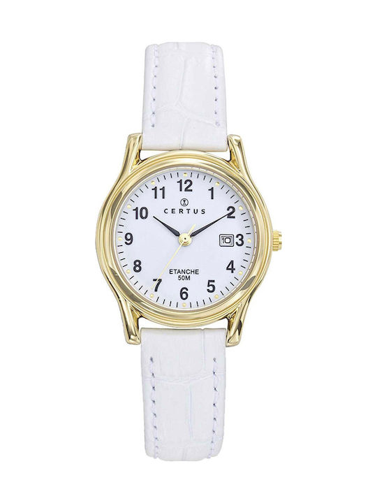 Certus Strap Γυναικείο Ρολόι Μπαταρίας με Λευκό...