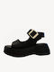 Women's Flat Sandals in Black Color