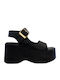 Women's Flat Sandals in Black Color