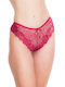 High-waisted Women's Brazil Seamless with Lace Bordo