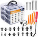 Car Plastic Fasteners Clips Case 635 Pieces 16 Most Popular Sizes Fender Nylon Rivets 10 Cable Ties W17880