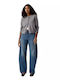 Barrel Women's Jean Trousers Mid Rise in Dad Fit
