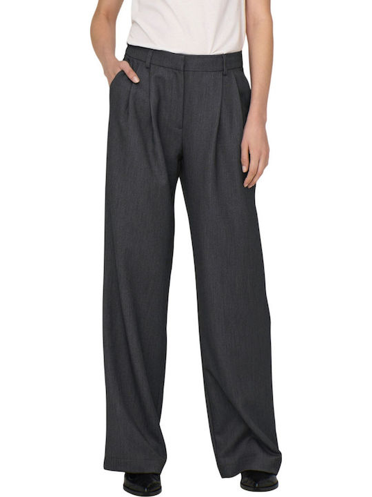 Only Γυναικείο Υφασμάτινο Παντελόνι Dark Grey Melange Only Γυναικείο Υφασμάτινο Παντελόνι Dark Grey Melange