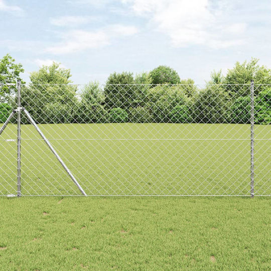 vidaXL Wire Fencing Galvanized Set Gray 1x10m