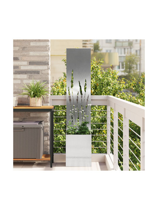 vidaXL Topf Metallisch Silver 32x140cm.