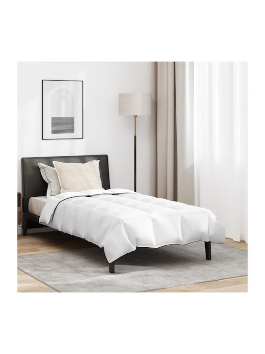 vidaXL Set Pilotă Single De Puf 135x220cm Alb 2buc
