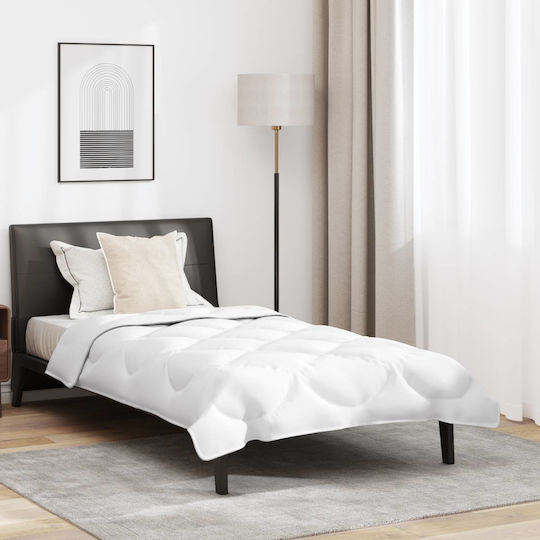 vidaXL Bettdecken-Set Einzelbett mit Microfiber-Füllung 135x200cm White 2Stück