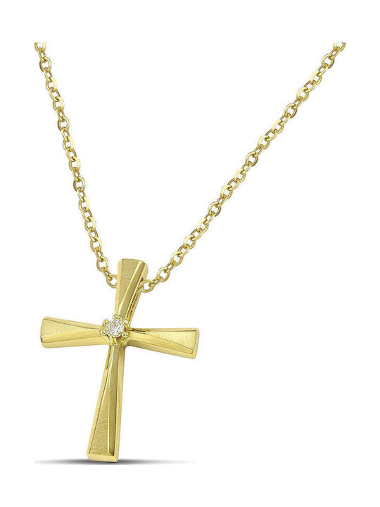 Themelidis Jewels Дамски Златен Кръст 14K с Вер...