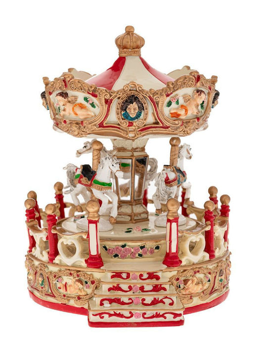 Iliadis Christmas Decorative Carousel with Music and Movement 18x14.5x13cm.