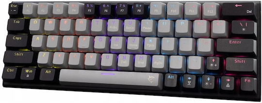 White Shark WAKIZASHI 2 Gaming Mechanical Keyboard 60% with Custom Red switches and RGB lighting (English US) Grey/Black