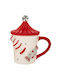 Iliadis Lid Christmas Mug Ceramic White L17xW14xD10.5cm.
