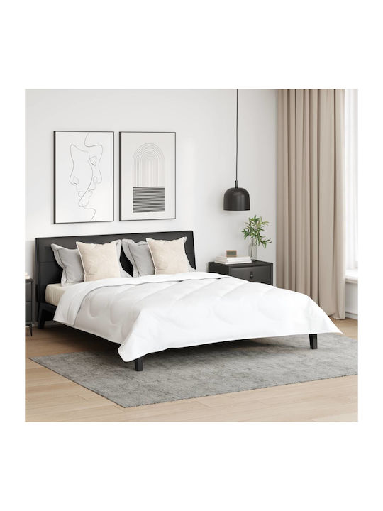 vidaXL Duvet Set Double with Microfiber Filling 200x220cm White 3pcs