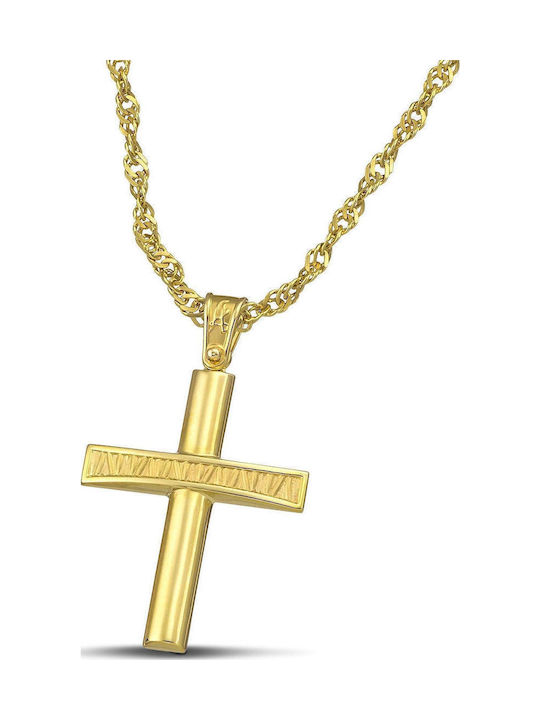 Themelidis Jewels Femeiesc Aur Cruce 14K cu Lanț