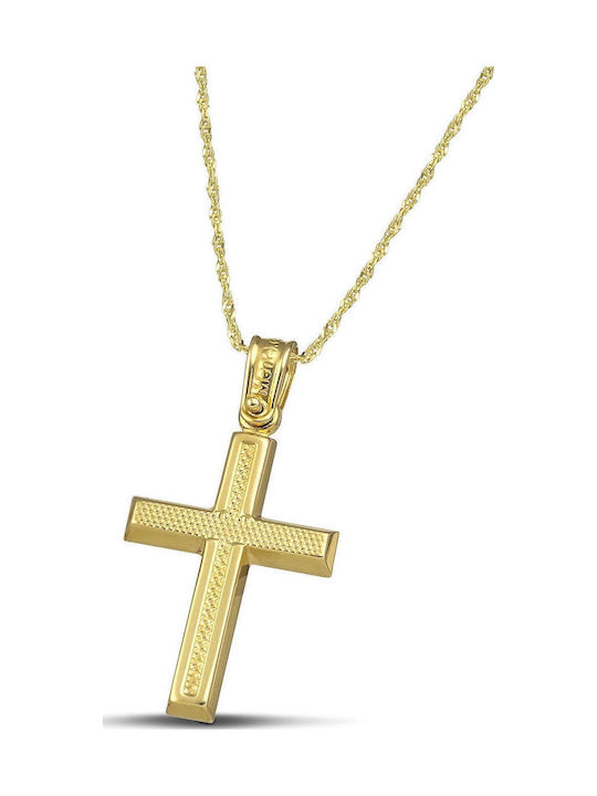 Themelidis Jewels Дамски Златен Кръст 14K с Вер...