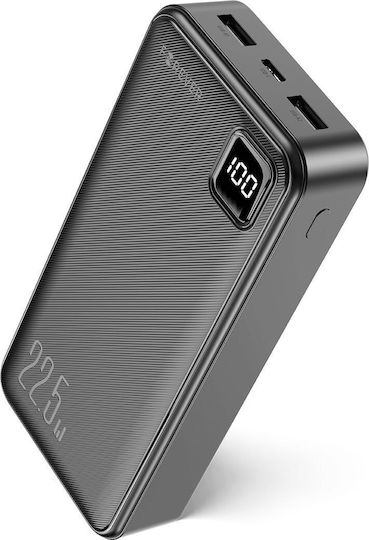 Forever TB-300L Power Bank 20000mAh 22.5W with 2 USB-A Ports and USB-C Port Power Delivery Black