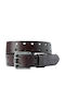 Two Spike Herren Gürtel Leder Braun