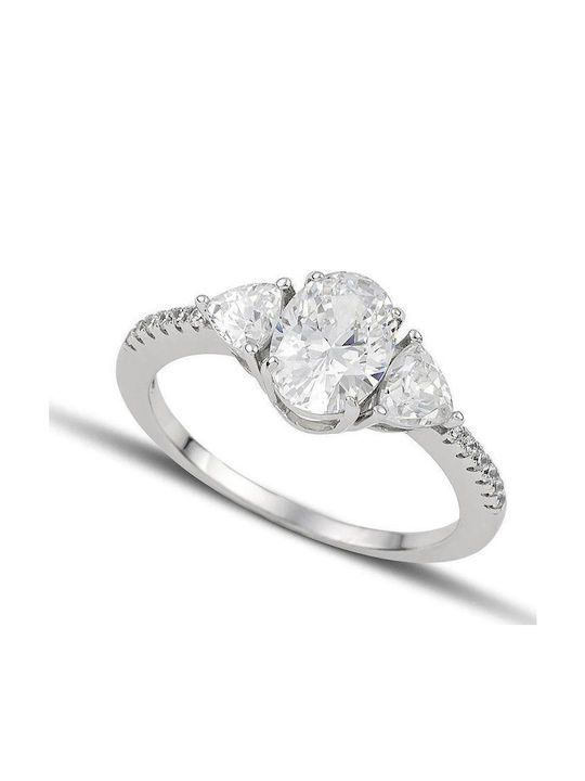 Themelidis Jewels Μονόπετρο από Λευκόχρυσο 18Κ ...