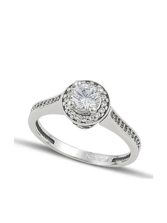 Themelidis Jewels Μονόπετρο Ροζέτα από Λευκόχρυ...