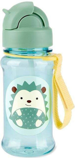 Skip Hop Kids Water Bottle Plastic with Straw Blue