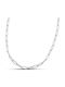 Themelidis Jewels Chain Neck made of Stainless Steel Thin Thickness 4mm and Length 75cm