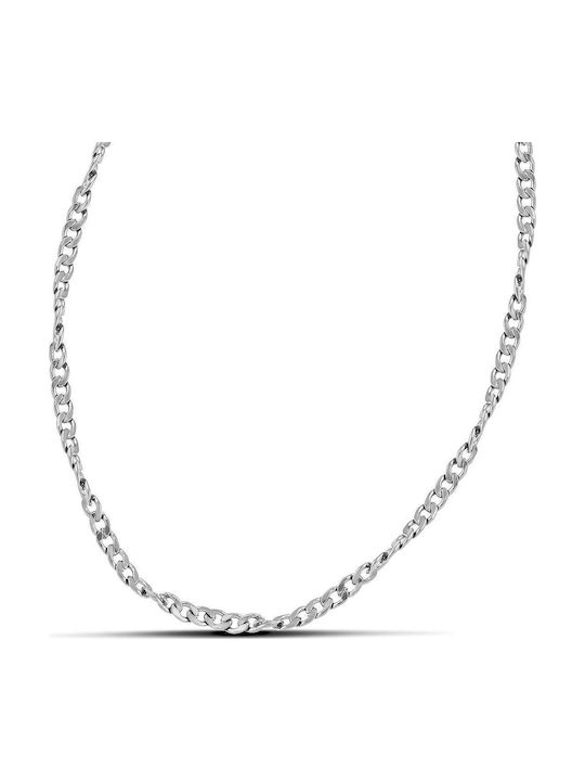 Themelidis Jewels Chain Neck made of Steel Thin Thickness 3.9mm and Length 55cm