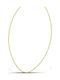 Themelidis Jewels Ανδρική Ασημένια Αλυσίδα Λαιμού Στριφτή Επιχρυσωμένη Λεπτή Πάχους 1.5mm και Μήκους 45cm