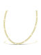 Themelidis Jewels Silver Chain Neck Gold-plated Thin Thickness 5mm and Length 45cm