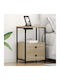 Wooden Bedside Tables Sonoma Oak 2 Pieces 40x31x60cm