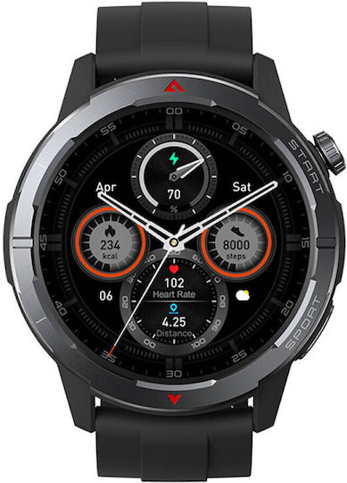 Zeblaze Stratos 3 Ultra Stainless Steel 52mm Waterproof Smartwatch with Heart Rate Monitor (Black)