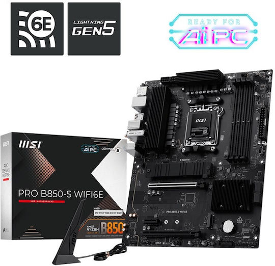 MSI PRO B850-S WIFI6E Motherboard ATX με AMD AM5 Socket