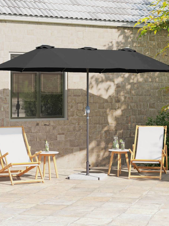 Ομπρέλα Αλουμινίου Μαύρη 3.8x1.96xΥ2.35m