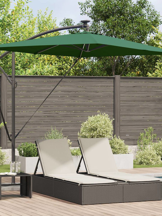 Hanging Garden Parasol Metal Green 2.94x2xHeigh...
