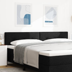 vidaXL Fabric Bed Headboard Black 100x88cm