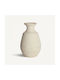 Decorative Ceramic Ecru Vase Vical Width 16cm Depth 16cm Height 31cm
