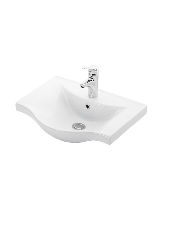 Martin Basic 45 Επικαθήμενος Νιπτήρας Πορσελάνης 45x36cm Γυαλιστερή Πορσελάνη