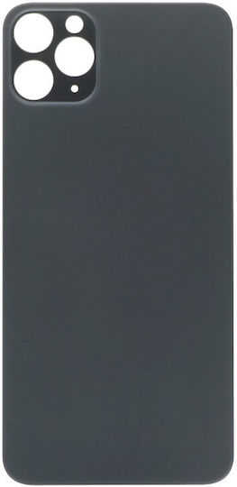 Apple iPhone 11 Pro Max Battery Door Adhesive Large Hole Version Black Logo OEM
