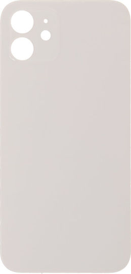 Apple iPhone 12 Battery Door Adhesive Large Hole White Logo OEM