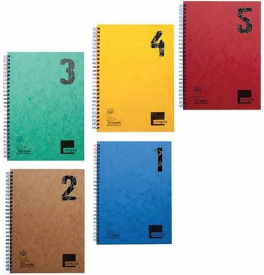 A&G Paper Spiral Caiet Cu dungi 5 de Subiecte Simple 1buc (Diverse modele/culori)