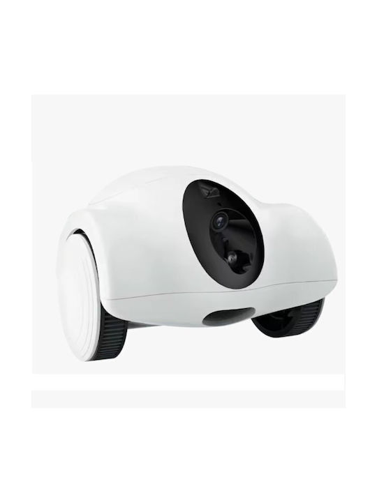 Smart Robot Cameră Pentru Animale De Companie Cu Vorbire Laser & Hranire Prin Telefon Alb 11403