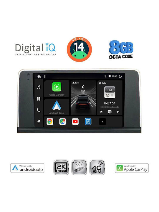 Digital IQ Car Audio System for BMW X5 (E70) / X6 (E71) 2009-2013 (Bluetooth/USB/WiFi/GPS/Apple-Carplay/Android-Auto) with Touch Screen 9"