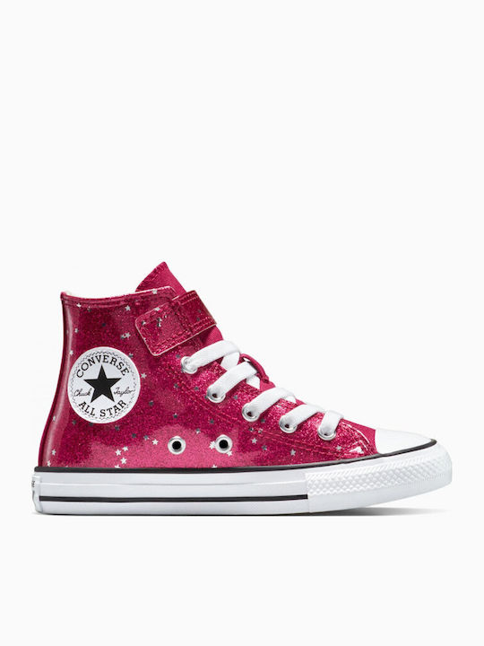 CHUCK TAYLOR ALL STAR Kids Sneakers High with Hoop & Loop Closure Purple
