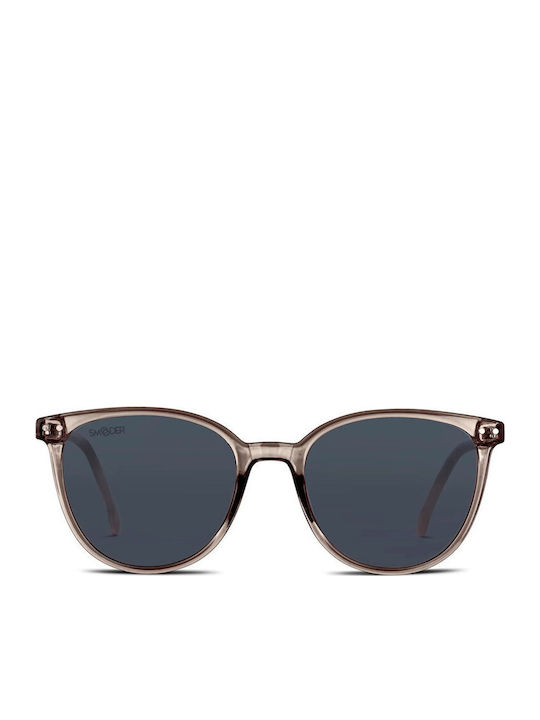 Smooder Unisex Sonnenbrille mit Gray Kunststoff Gestell und Gray Linse YAS02