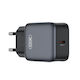 XO Ladegerät ohne Kabel GaN mit USB-C Anschluss 30W Stromlieferung Schwarzs (L155)