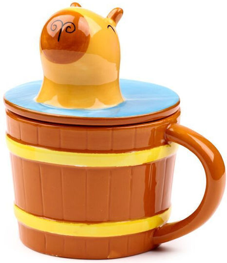 Puckator Ceramic Mug With Lid 300ml