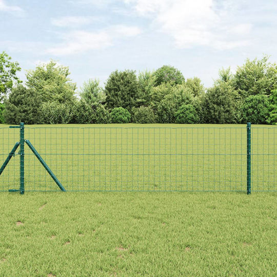 vidaXL Träger für Gartenzaun aus Stahl 70cm 12Stück Green