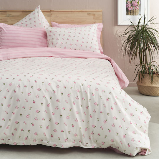 Charalambidis Textiles Frühling King Size 180x200+30cm mit Gummibettlaken Rosa Charalambidis Textiles Frühling King Size 180x200+30cm mit Gummibettlaken Rosa