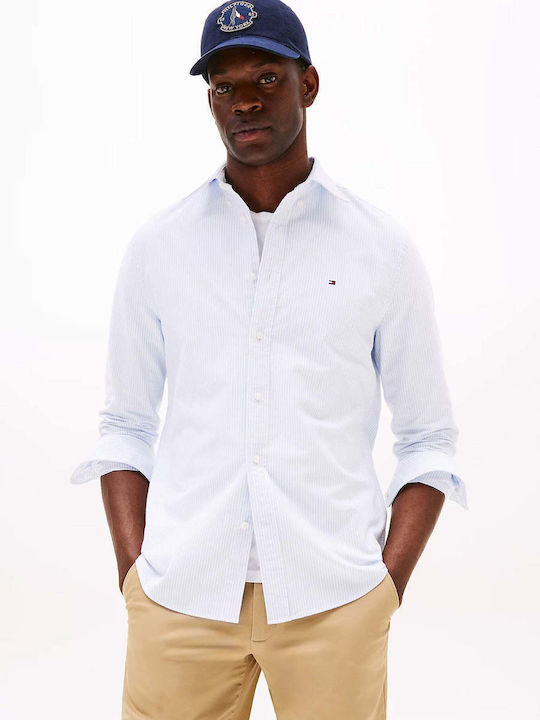 Oxford Long-sleeved Shirt Striped Sky Blue